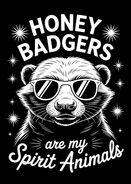 Honey Badger Spirit Animal Illustration