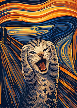 Cat Scream Art