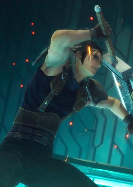 Zack Fair wielding Buster Sword Final Fantasy