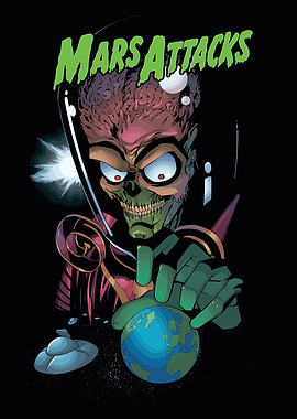 Mars Attacks Comic Book Cover Art