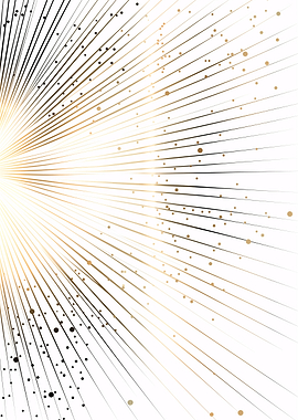 Abstract Gold and Black Burst Design