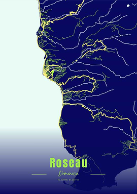 Roseau, Dominica Map