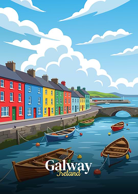 Galway, Ireland: Colorful Coastal Scene