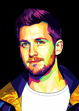 Calvin Harris Colorful Portrait