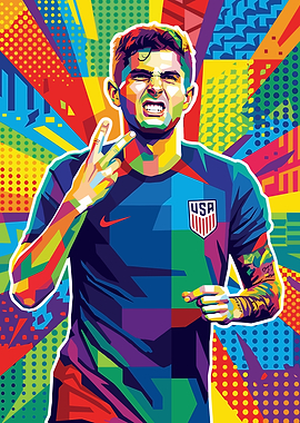 Christian Pulisic USA Soccer Pop Art