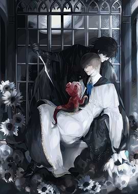 Dark Anime Illustration with Knife