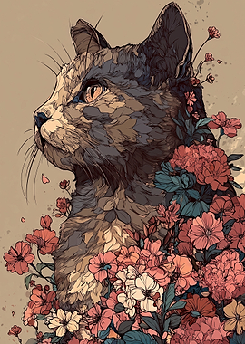 Floral Cat
