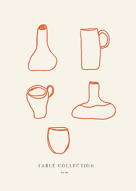 Table Collection No. 01 Art Print