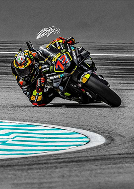 Marco Bezzecchi Motorcycle Racing on Track