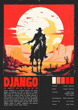 Django Unchained Movie Poster Art