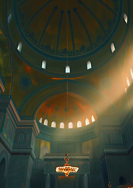 Interior of a Grand Dome Structure