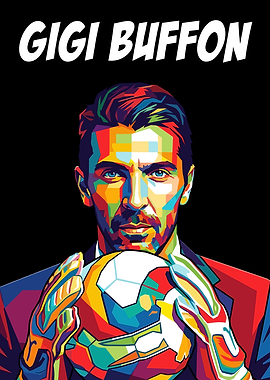 Gigi Buffon Colorful Portrait