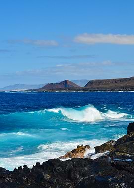 Waves Against Volcanic Shore – Lanzarote