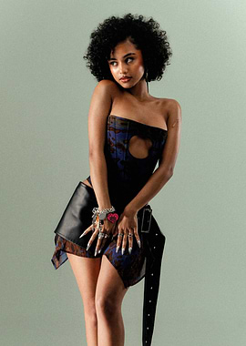 tyla elle in Corset and Skirt