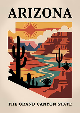 Arizona Grand Canyon State Poster
