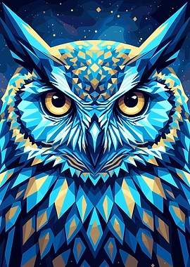 Geometric Owl Portrait