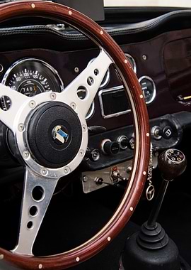 Vintage Car Interior Close-Up