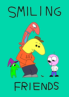 Smiling Friends Cartoon Characters Illustration