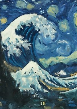 Starry Wave – Neo Impressionist Seascape
