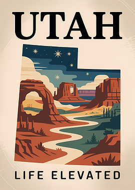 Utah Landscape Art Print