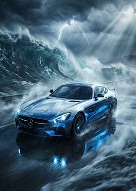 Mercedes-AMG GT in Stormy Weather
