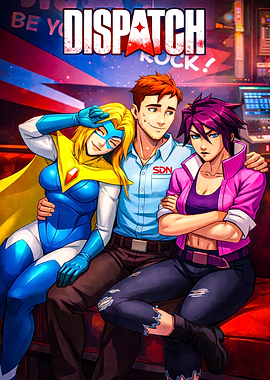 Dispatch Comic Cover with Three Characters