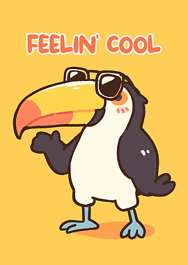Cool Toucan with Sunglasses Illustration