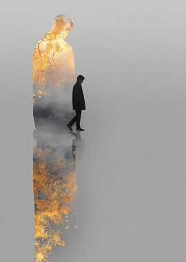 Solitude and Reflection in Autumnal Hues