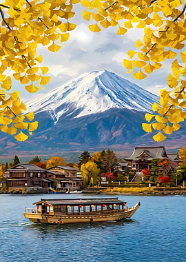 Mount Fuji and Lake Kawaguchiko