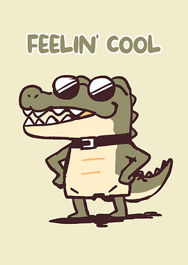 Cool Crocodile Cartoon Illustration