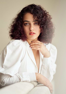 nithya menen in white