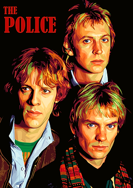 The Police band portrait illustration