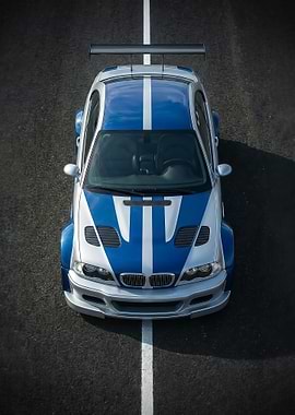 bmw m3 e46 gtr Car Top View