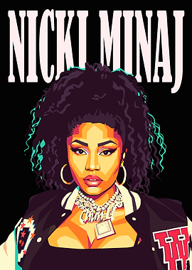 Nicki Minaj Portrait Pop Art