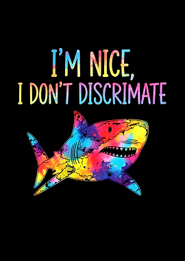 Colorful Shark with Funny Quote