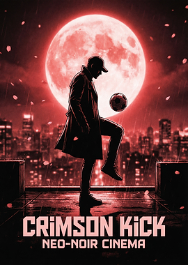 Crimson Kick Neo-Noir Cinema Poster