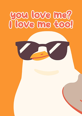 Cool Seagull with Sunglasses Illustration