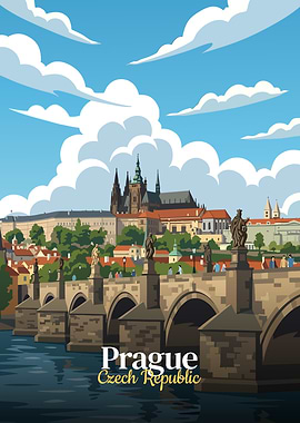 Prague, Czech Republic Travel Poster