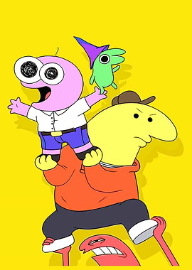 Smiling Friends Cartoon Characters Illustration