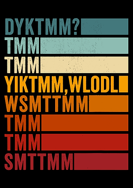 Retro Text Art Poster, Vintage Colorful Stripes Wall Print, Modern Typography Home Decor