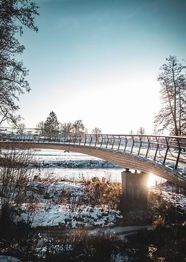 Winter Bridge Landscape