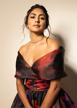 Mrunal Thakur Portrait in Floral Dress