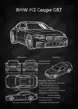 BMW M2 Coupe G87 Blueprint