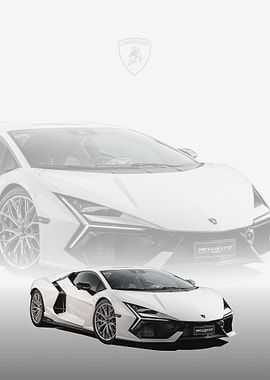 White Lamborghini Revuelto