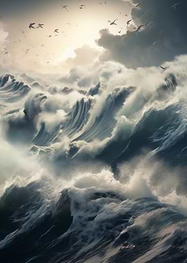 Turbulent Ocean Waves