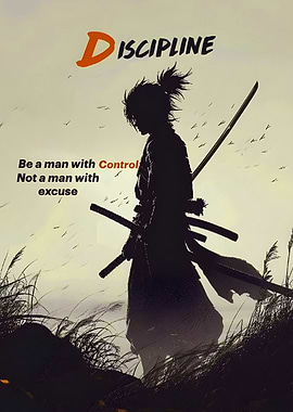 Samurai Silhouette Motivational