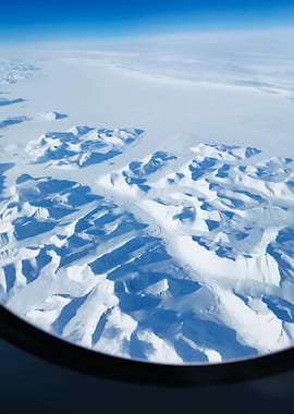 Aerial View of Snow-Covered Mountains