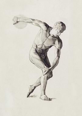 Classical Discobolus Drawing