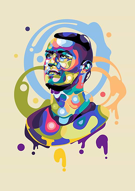 C. Ronaldo colorful Portrait Illustration