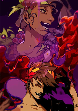 Hades game fanart: Zagreus and Dionysus